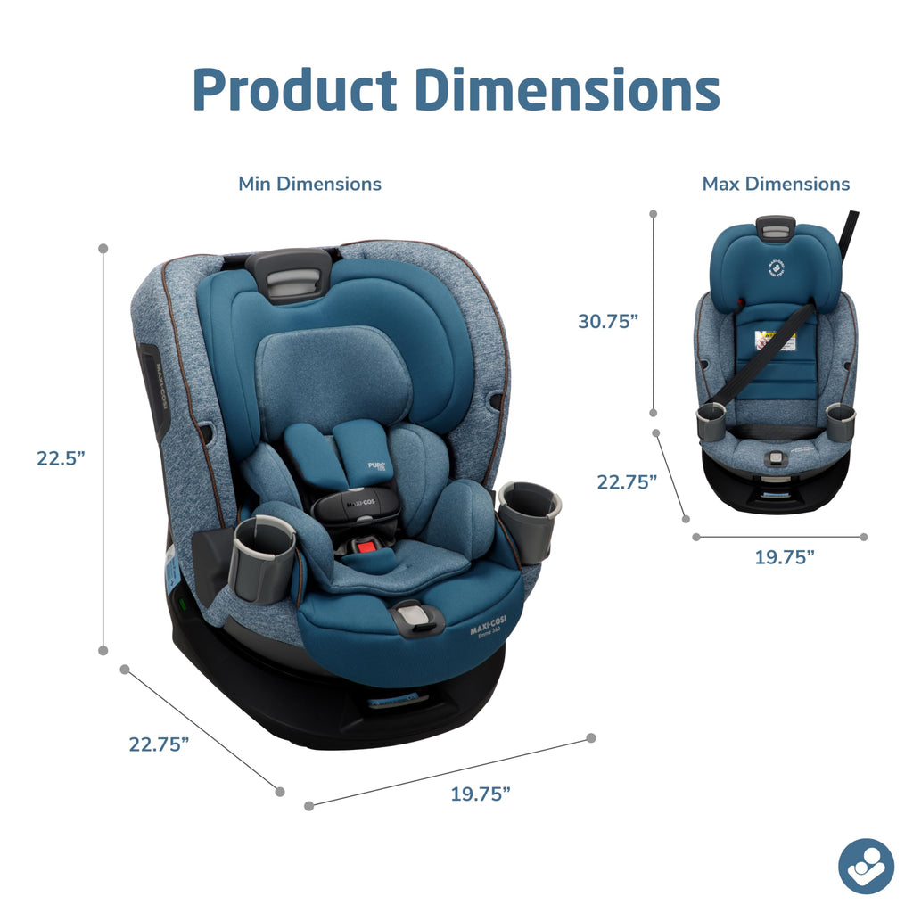 Maxi-Cosi Emme 360 Rotating Convertible Car Seat in Pacific Wonder"