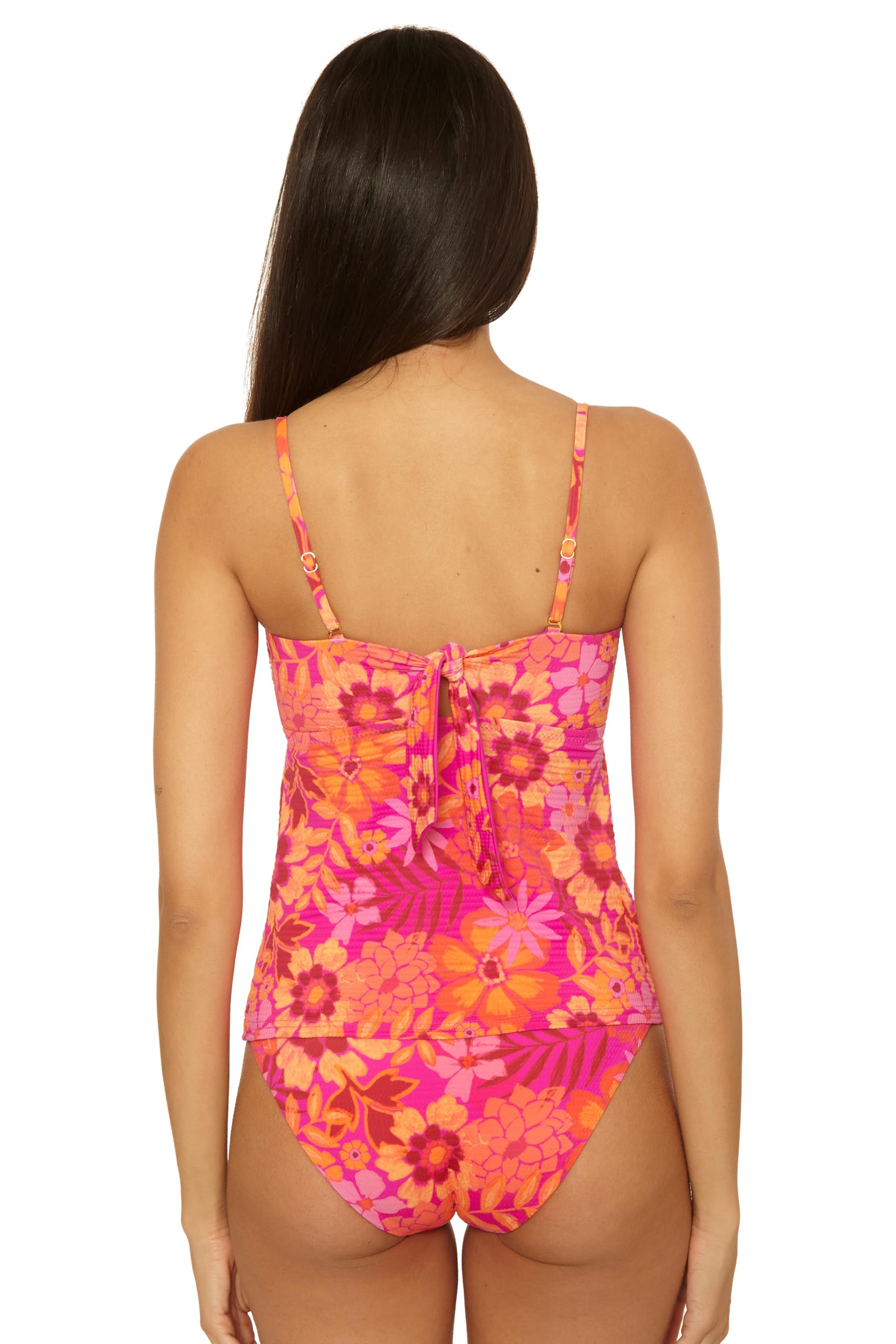 BECCA Copacabana - Women's Tankini, Adjustable, Swimsuit Tops for Women, Multicolor, Medium