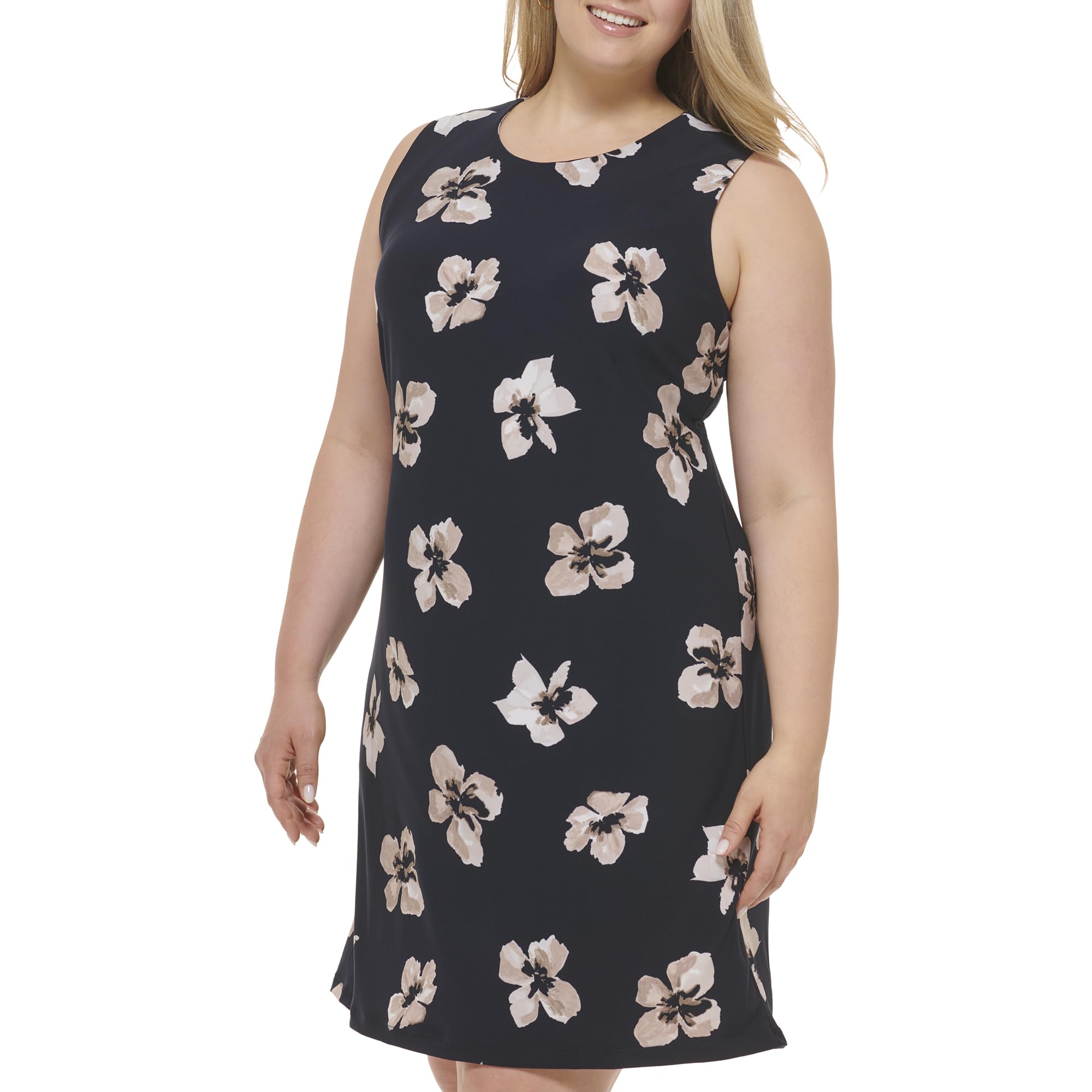 Tommy Hilfiger Women's Dress Plus Size,Sky Captain/Khaki,20W