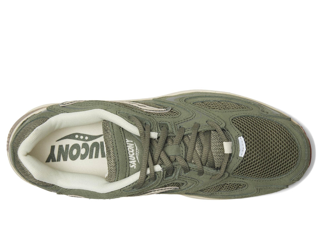 Saucony Unisex-Adult Grid Jazz 9 Sneaker, Olive/Off-White mens