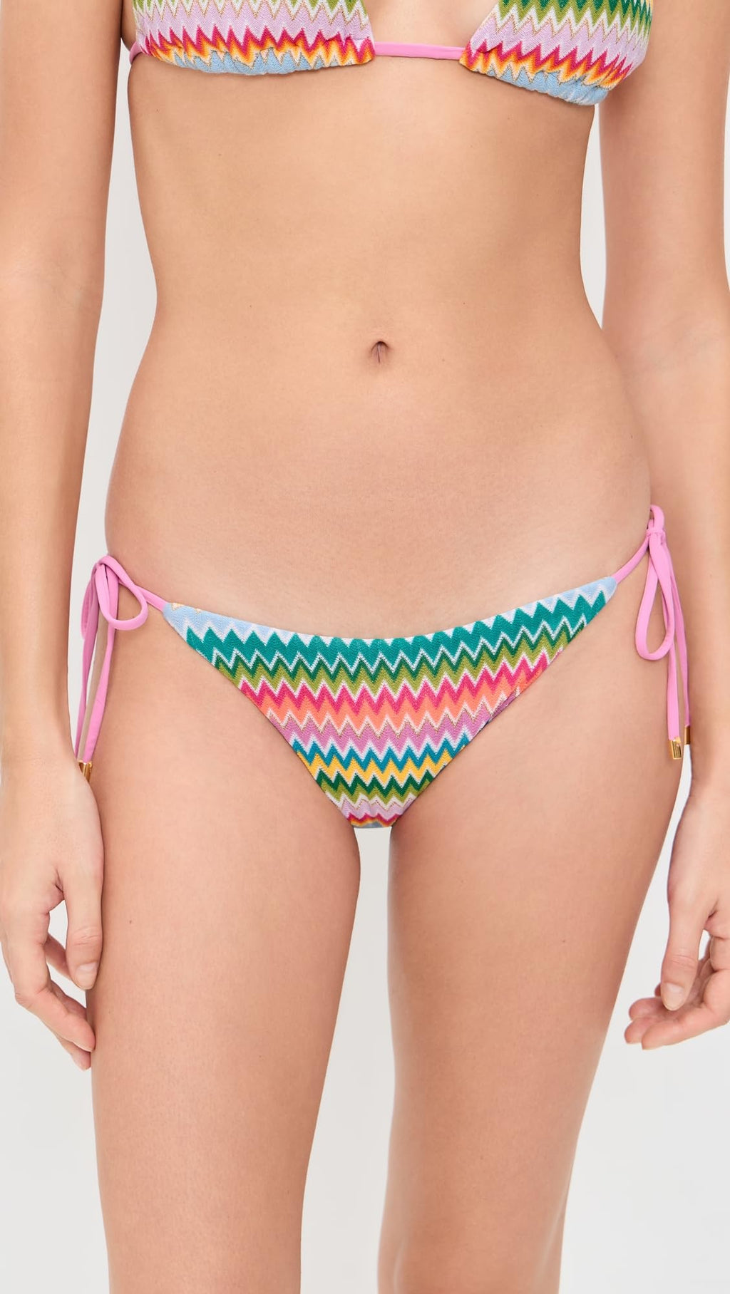 PQ Swim Women's Tie Side Bikini Bottoms, Ziggy, M
