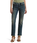 Lauren Ralph Lauren, Womens, Mid-Rise Straight Ankle Jeans, Haze Wash, Size: 12, Inseam: 28