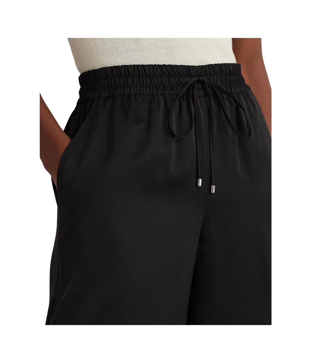 Lauren Ralph Lauren Womens Satin Charmeuse Wide-Leg Pants Black Lx31.5