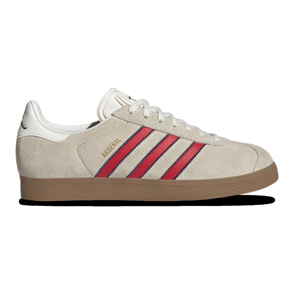 adidas Gazelle Arsenal - Men's (JS3042, Off White/Night Sky/Better Scarlet)