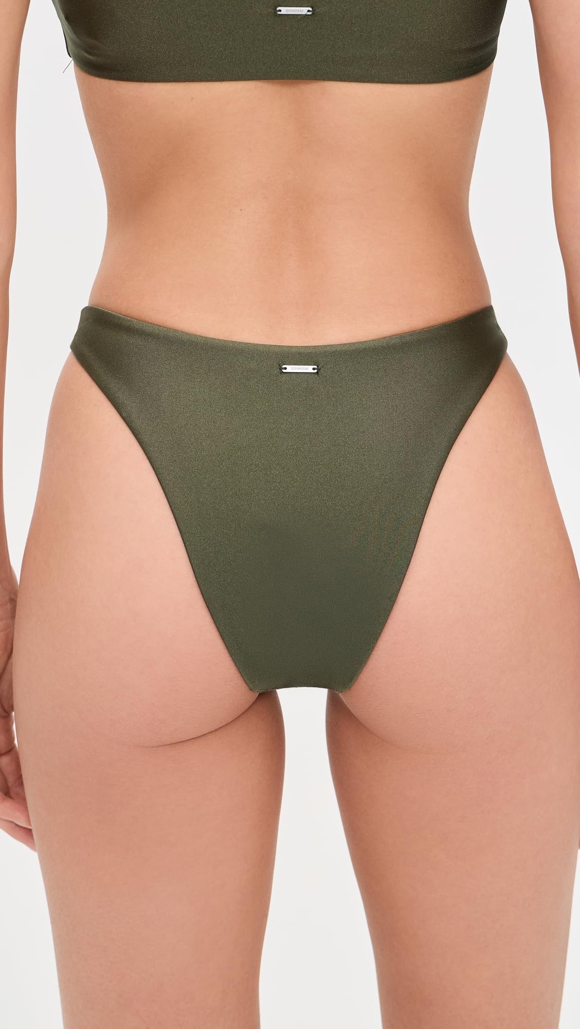 SIMKHAI Women's Athens Bikini Bottoms, Fern, S