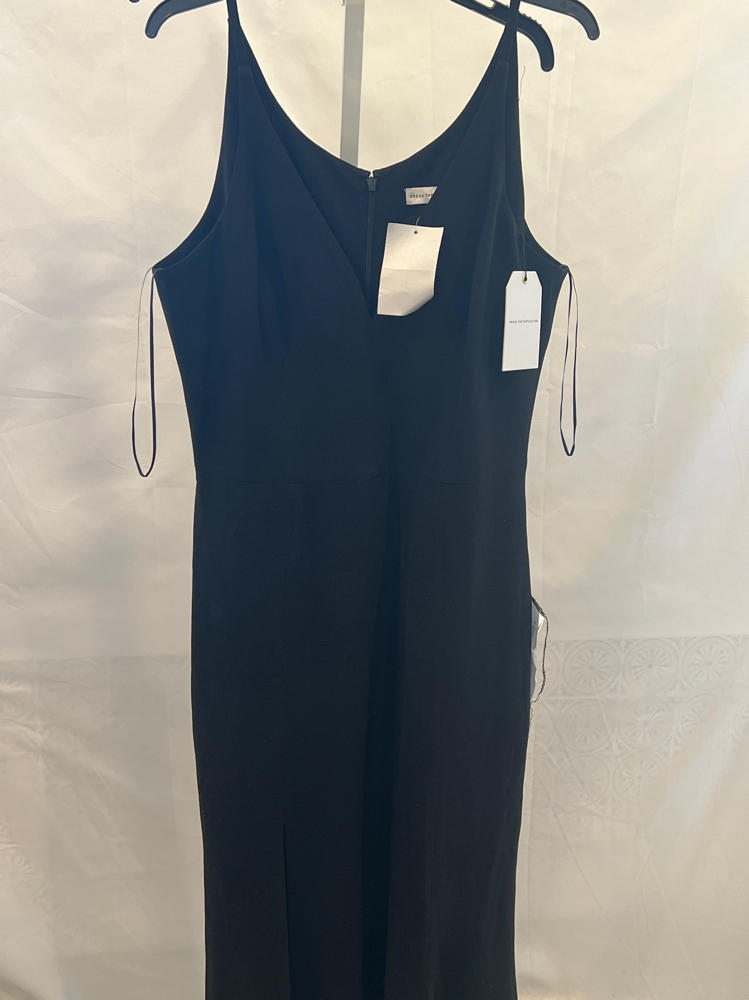 Dress the Population Iris Crepe Side Slit Gown, Black, XXL