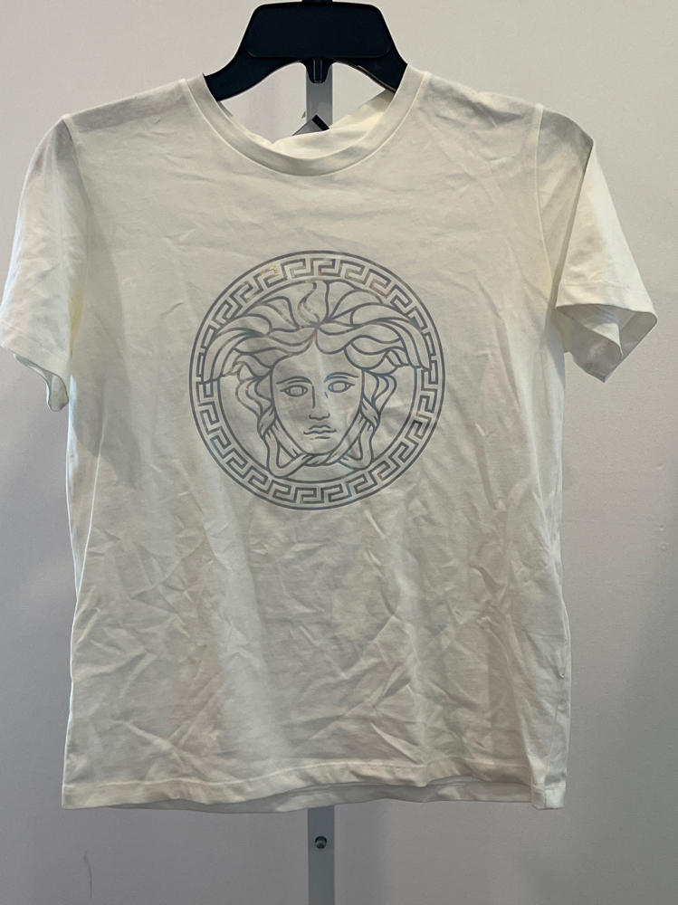 Versace Girls' Medusa Greca Print Tee - Little Kid to Big Kid