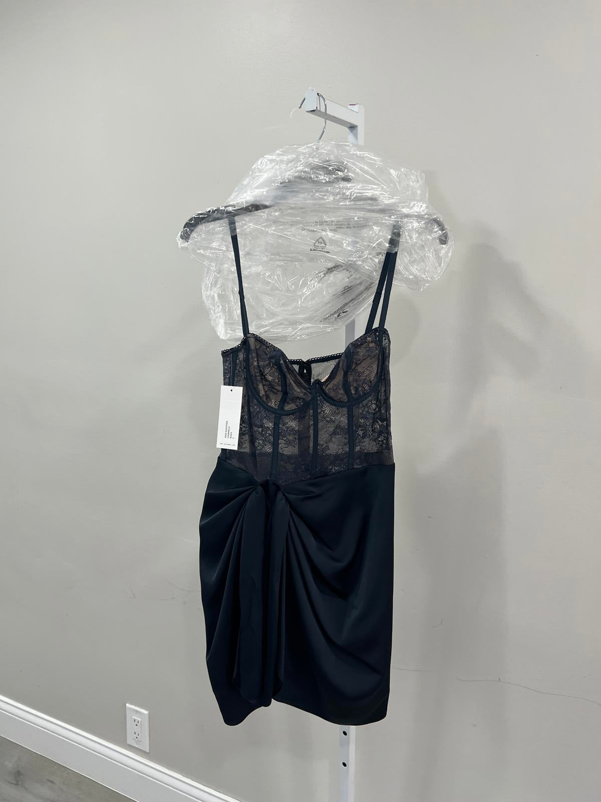 Katie May Man Whisperer Dress in Black navy with lace
