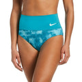 Nike AQUAMARINE Cloud-Dye High-Waist Bikini Swim Bottom  U X-Small