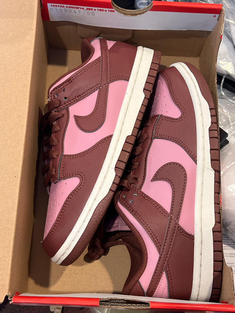 Nike Dunk Low Next Nature Women's Shoes (DD1873-114, White/Dark Pony/Sail/Elemental Pink)
