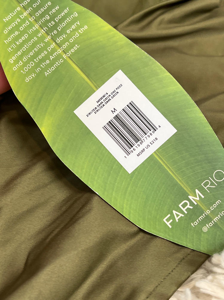 FARM Rio Women's Strilitzia One Piece, Strilitzia Dark Green, M