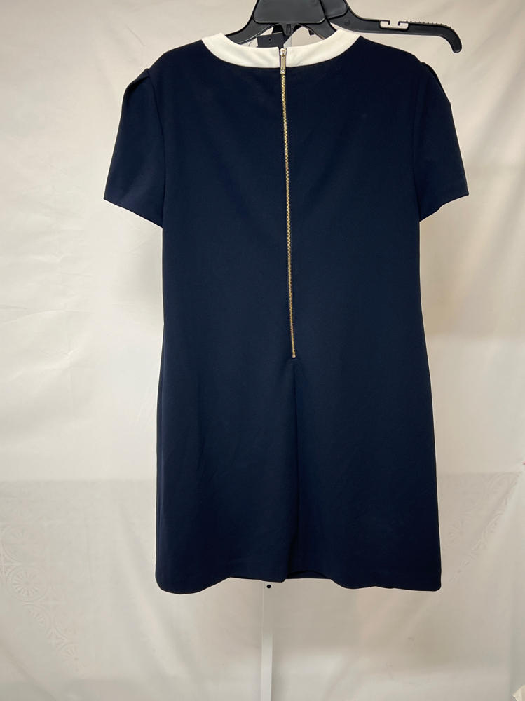 Tommy Hilfiger Women's Pocket Trim Shift Dress Sky Captain/Ivory 14