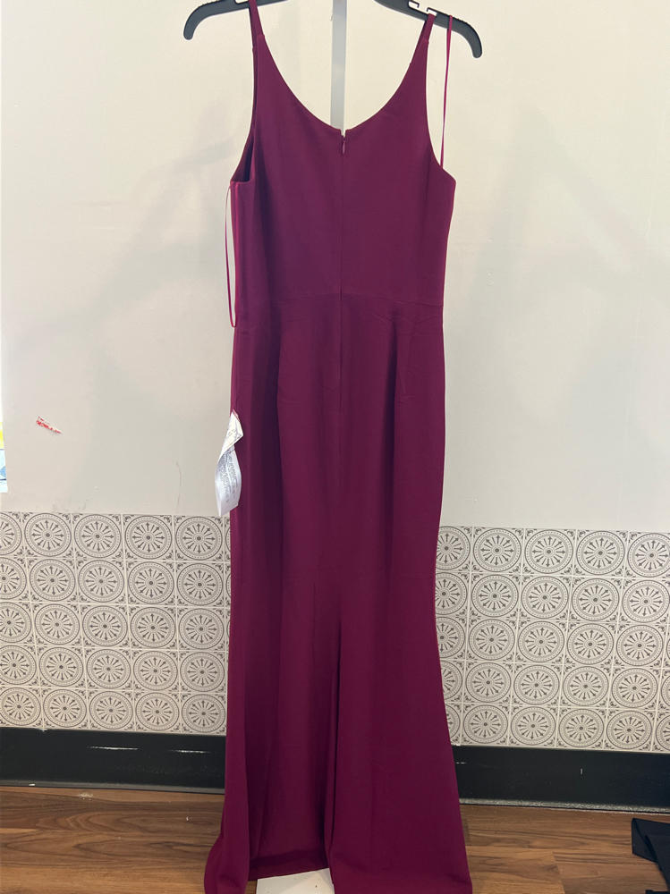 Dress the Population Dark Magenta Iris Dress slit gown Size M
