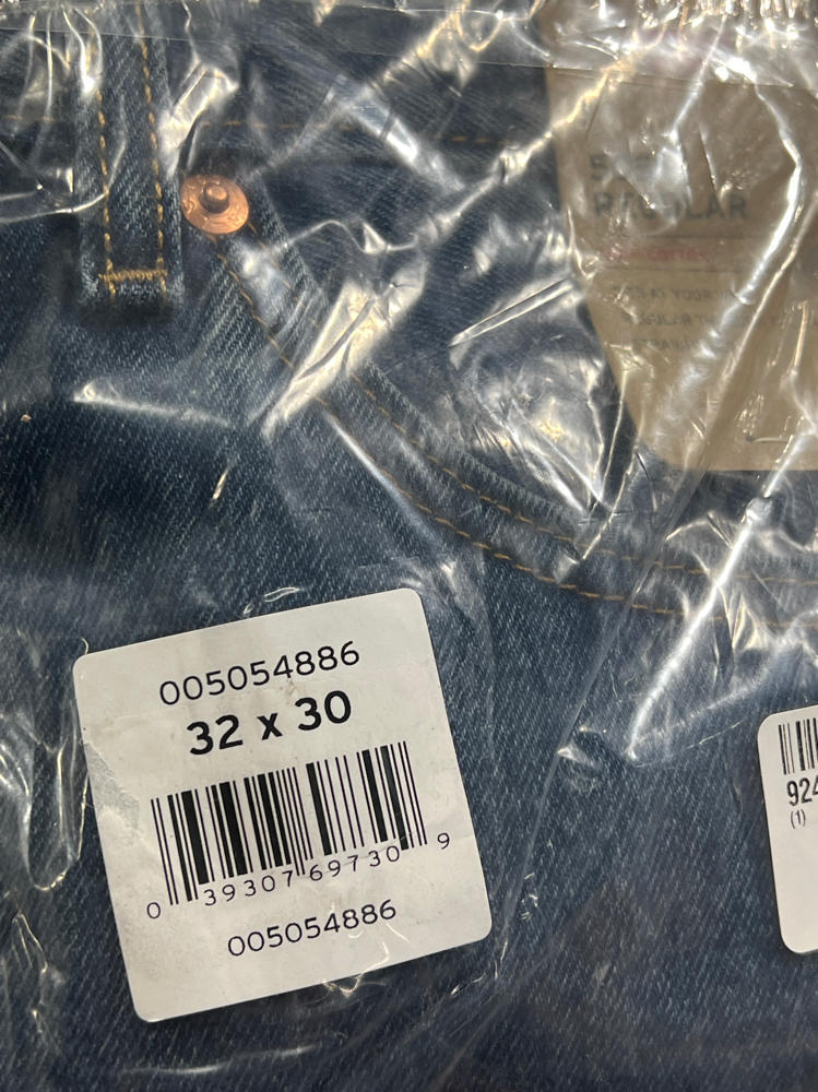 Levi's Men's 505 Regular Fit Jeans , Dark Stonewash jeans new