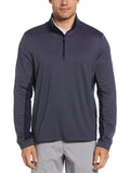 Pga Tour Men's Micro Jacquard Quarter-Zip Pullover Sweater - Peacoat