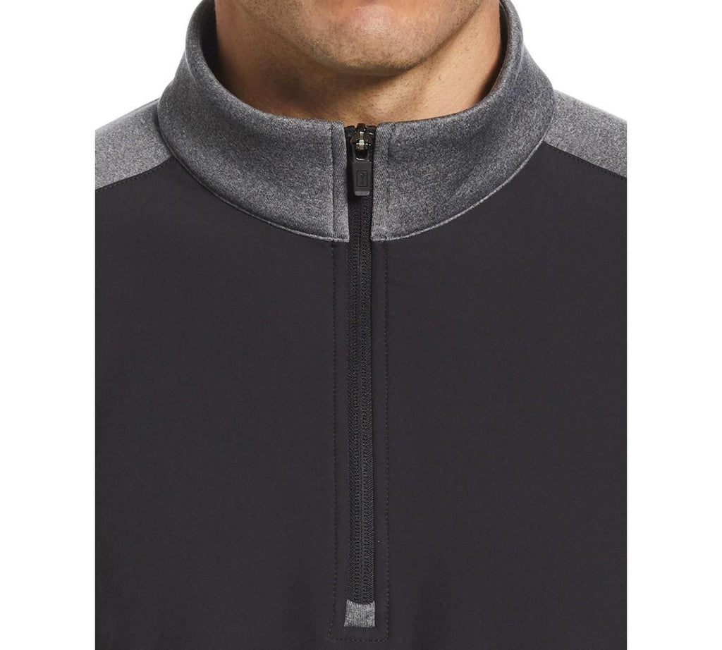 Pga Tour Men's Quarter-Zip Fleece Sweatshirt - Charcoal Hthr
