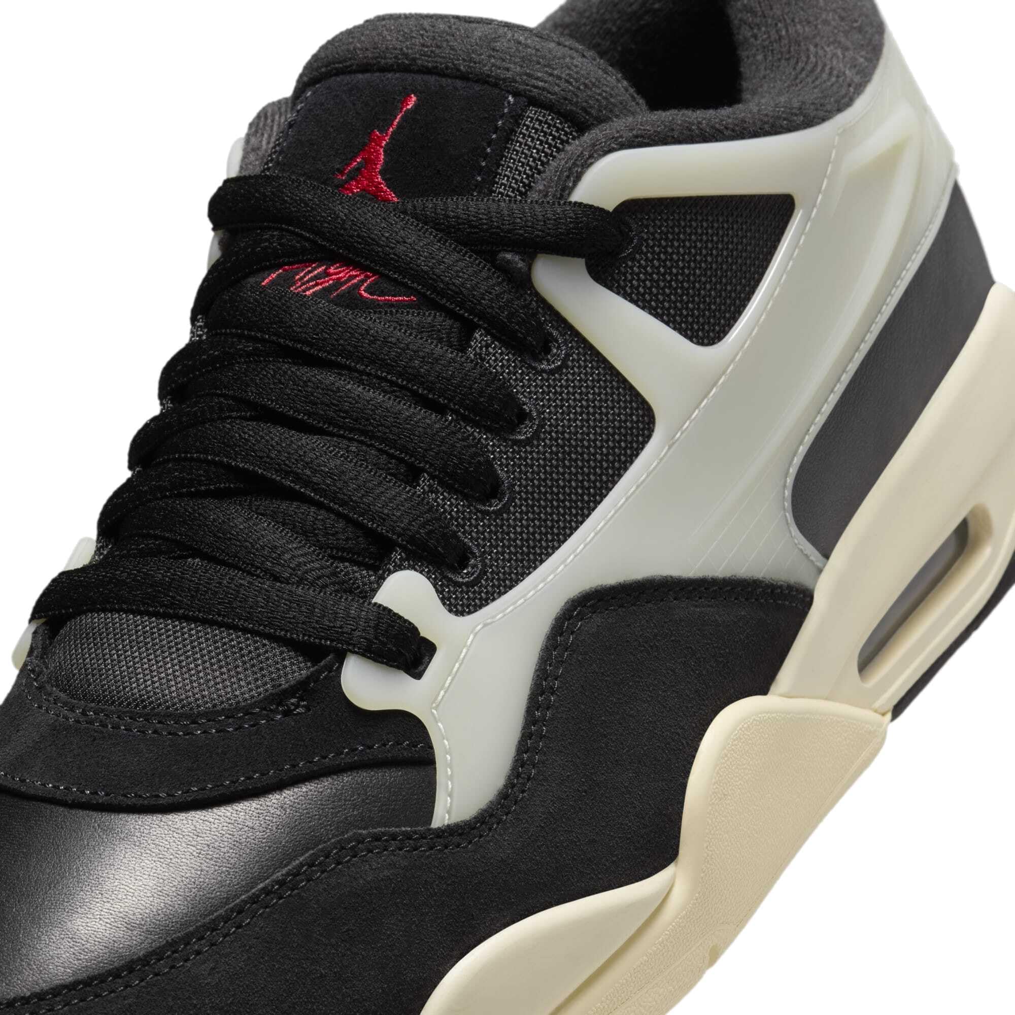 NIKE Air Jordan 4 RM Men's Trainers Sneakers, Black Gym Red Sail, 13
