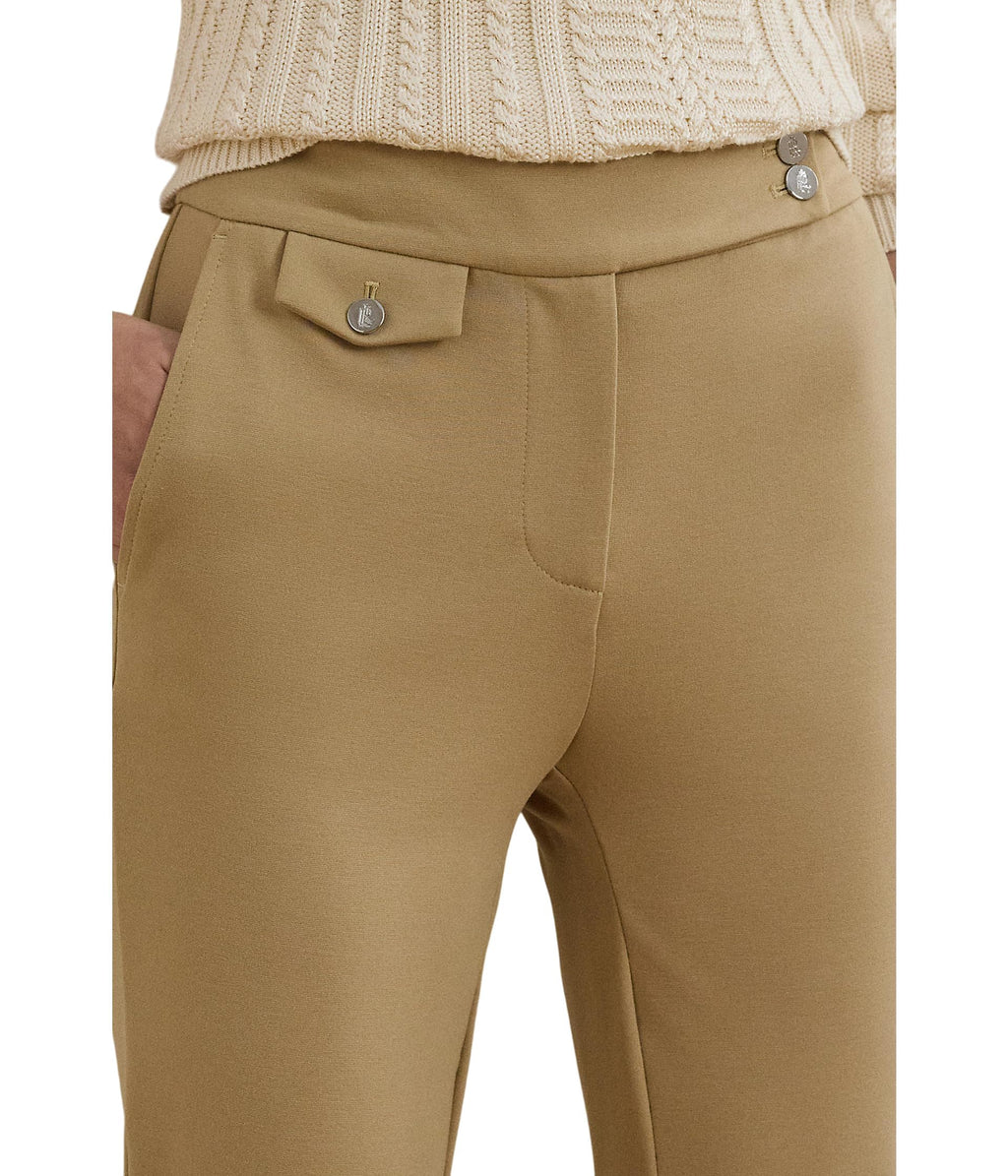 Lauren Ralph Lauren, Womens, Ponte Ankle Pants, Birch Tan, Size: Medium, Inseam: 28