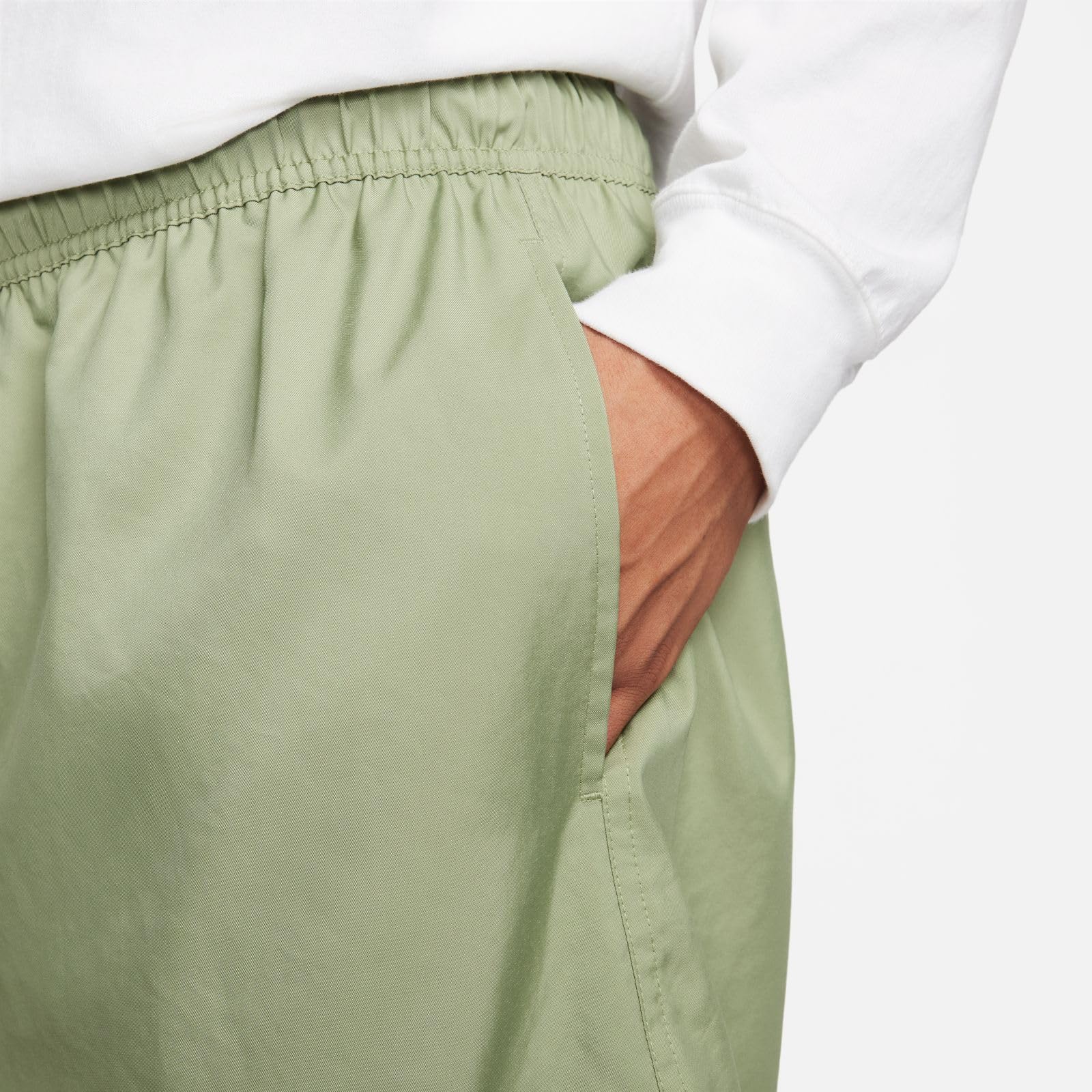 Nike Club Woven Flow Men's Shorts in Oil Green/White