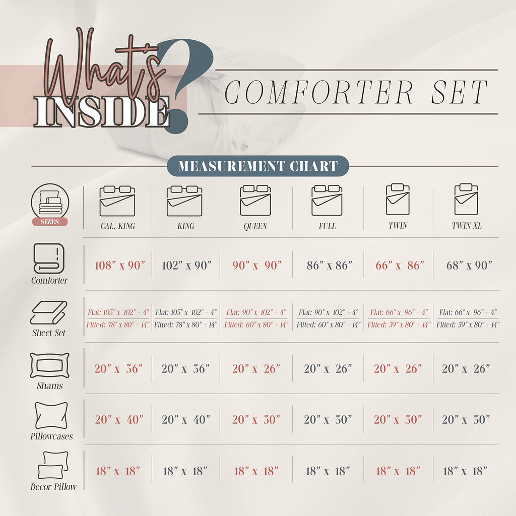 Elegant Comfort Reversible 10-Piece Comforter Set, Tie-Dye Print, Decorative Pillow and Fitted Sheet with Smart Pockets, Soft, Plush, Lightweight Material, 10pc Tie-Dye Set, Cali King, Aqua Mint