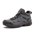 HI-TEC Ravus WP Mid Waterproof Hiking Boots for Men, Lightweight Breathable Outdoor Trekking Shoes - Dark Grey, 10 Medium