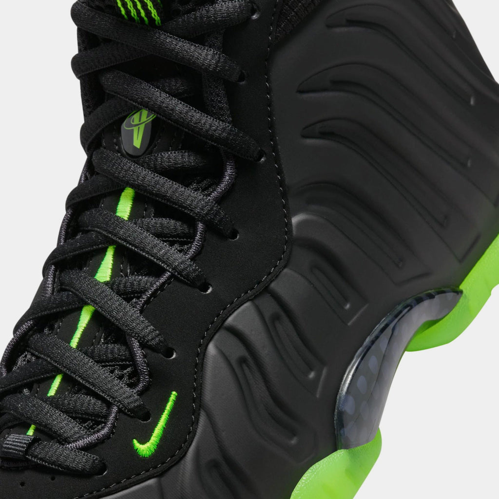 Little Posite One Grade School Basketball Shoes (Black/Volt) (HF0977-001, Black/Green)
