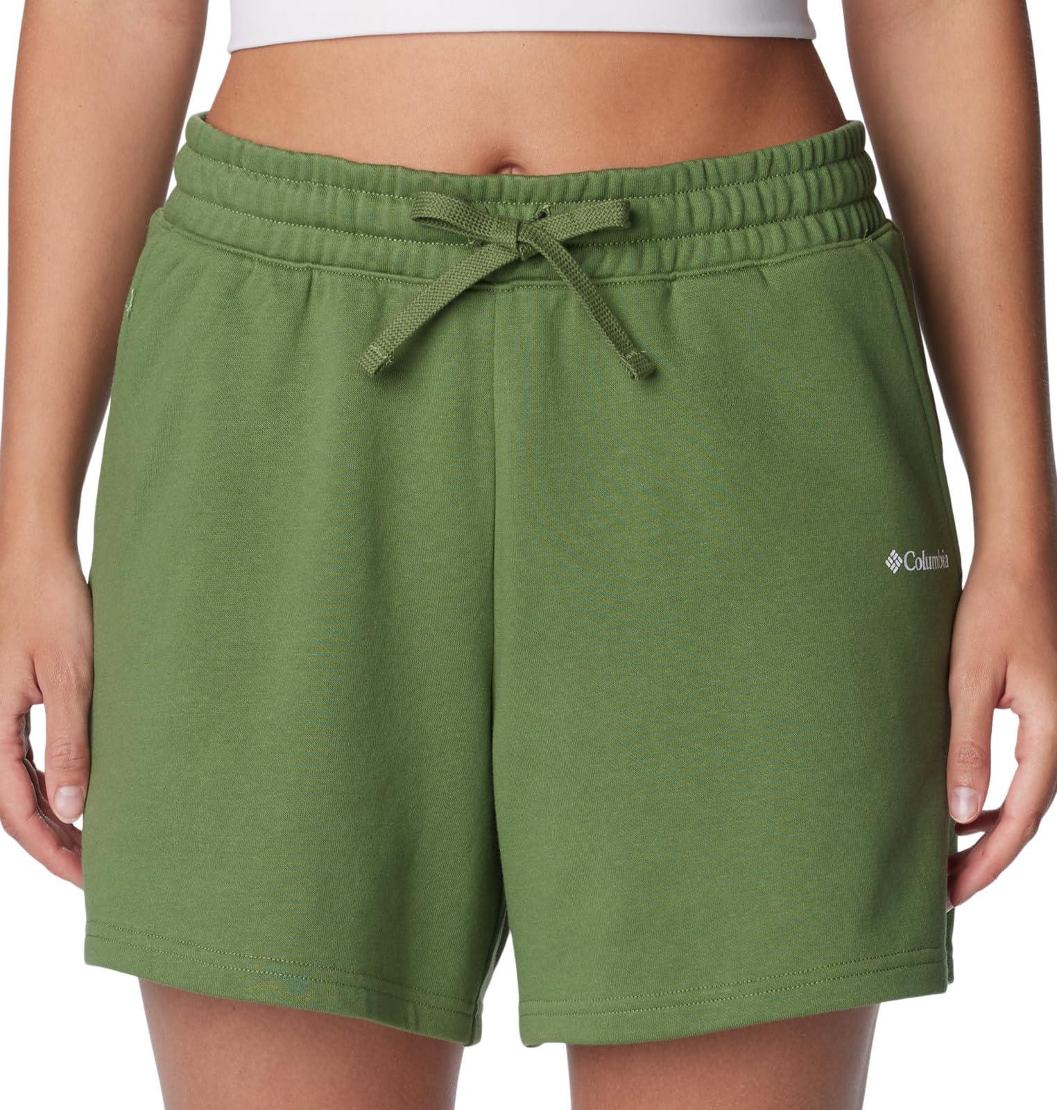 Columbia Women's Trek French Terry Short, Fig, pink, green, black new