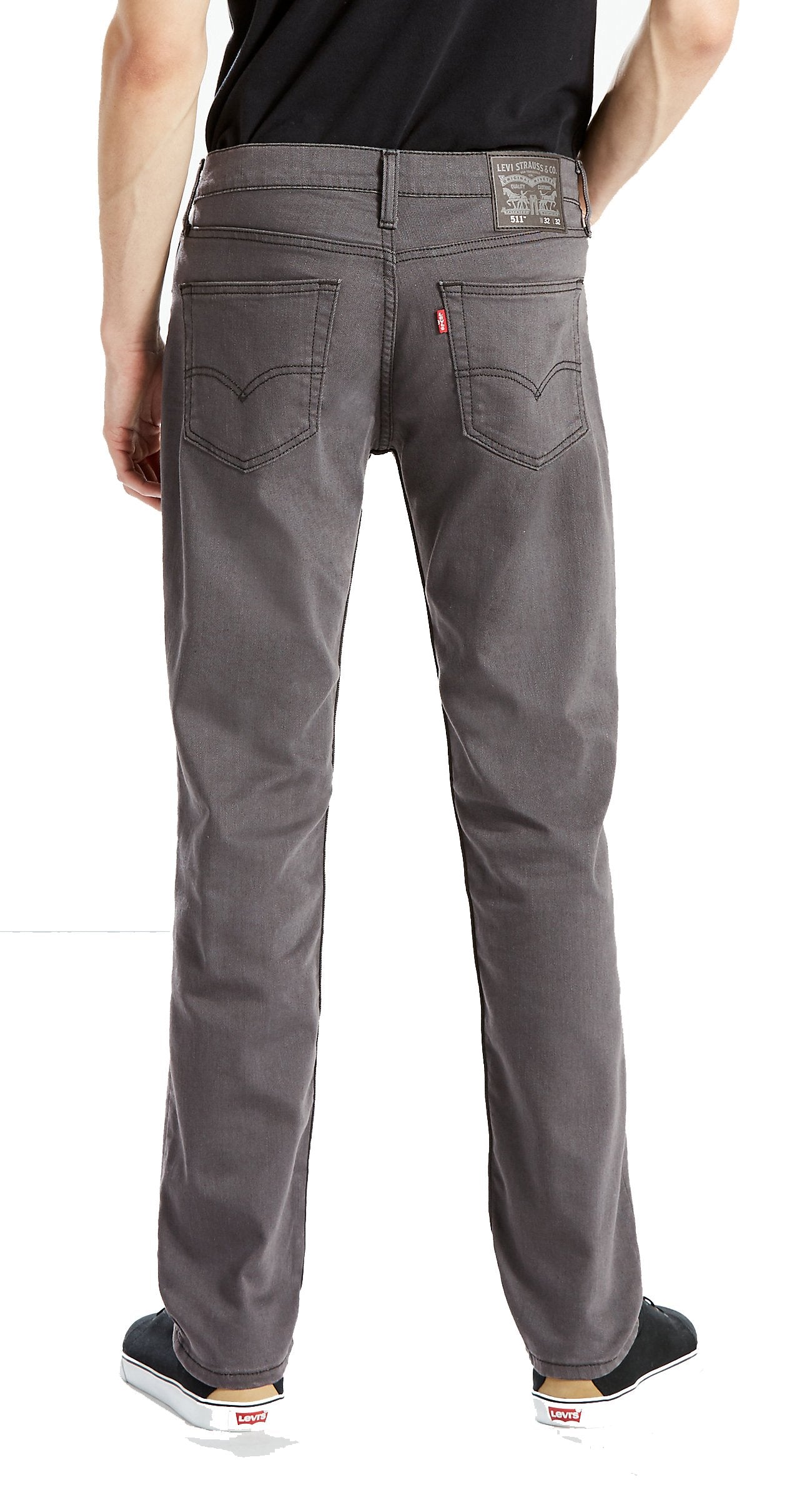 Levi's Men's 511 Slim Fit Jeans , Grey Black 3D-Stretch (Waterless), 34W x 30L