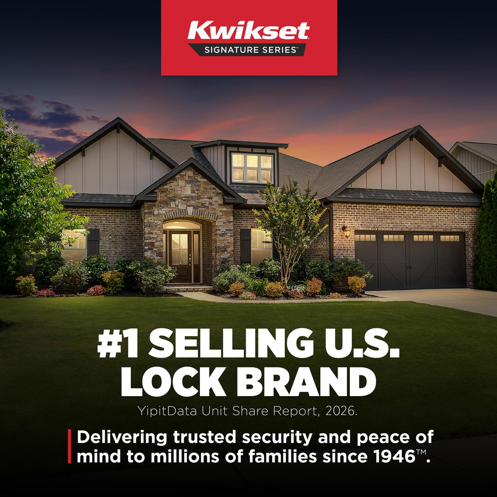Kwikset Montara Front Door Lock Handle and Deadbolt Set, Entry Handleset Exterior with Interior Doorknob, Satin Nickel, Pick Resistant SmartKey Rekey Deadbolt Security, with Microban Protection