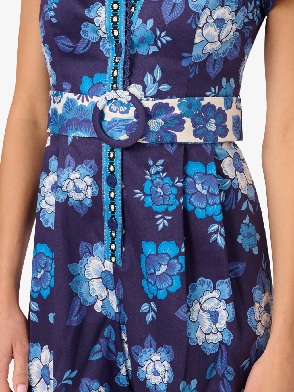 Adrianna Papell Day Women's Printed Romper, Blue Multi, 12
