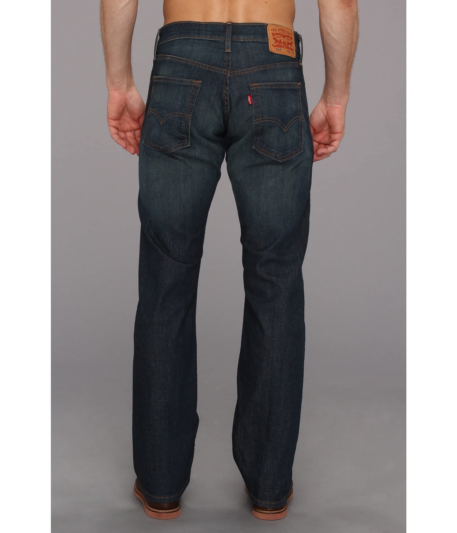 Levi's Men's 514 Straight fit Stretch Jean, Midnight, 32x30 denim pants