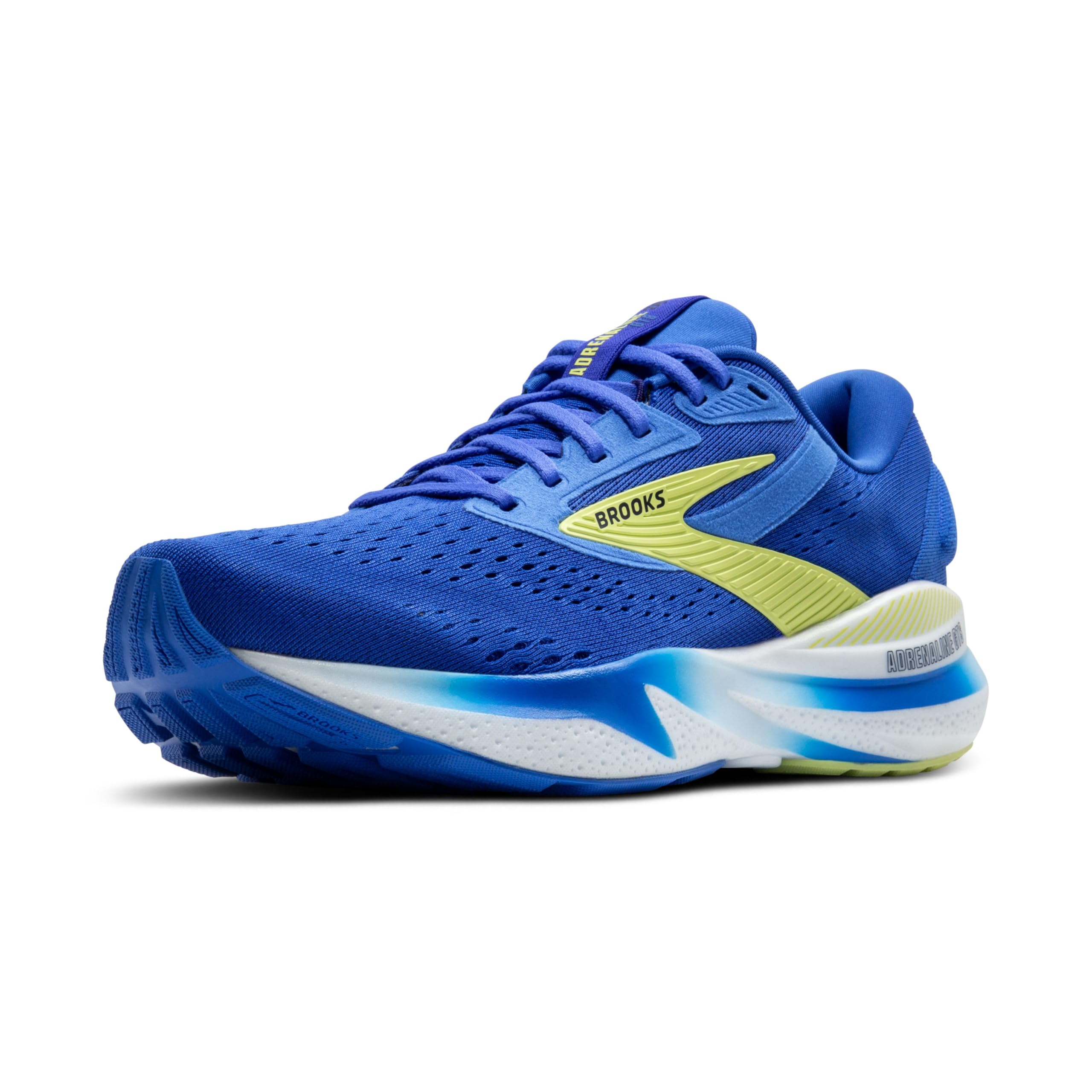 Brooks Men’s Adrenaline GTS 24 Supportive Running Shoe - Cobalt/Neo Yellow/Peacoat -  Medium