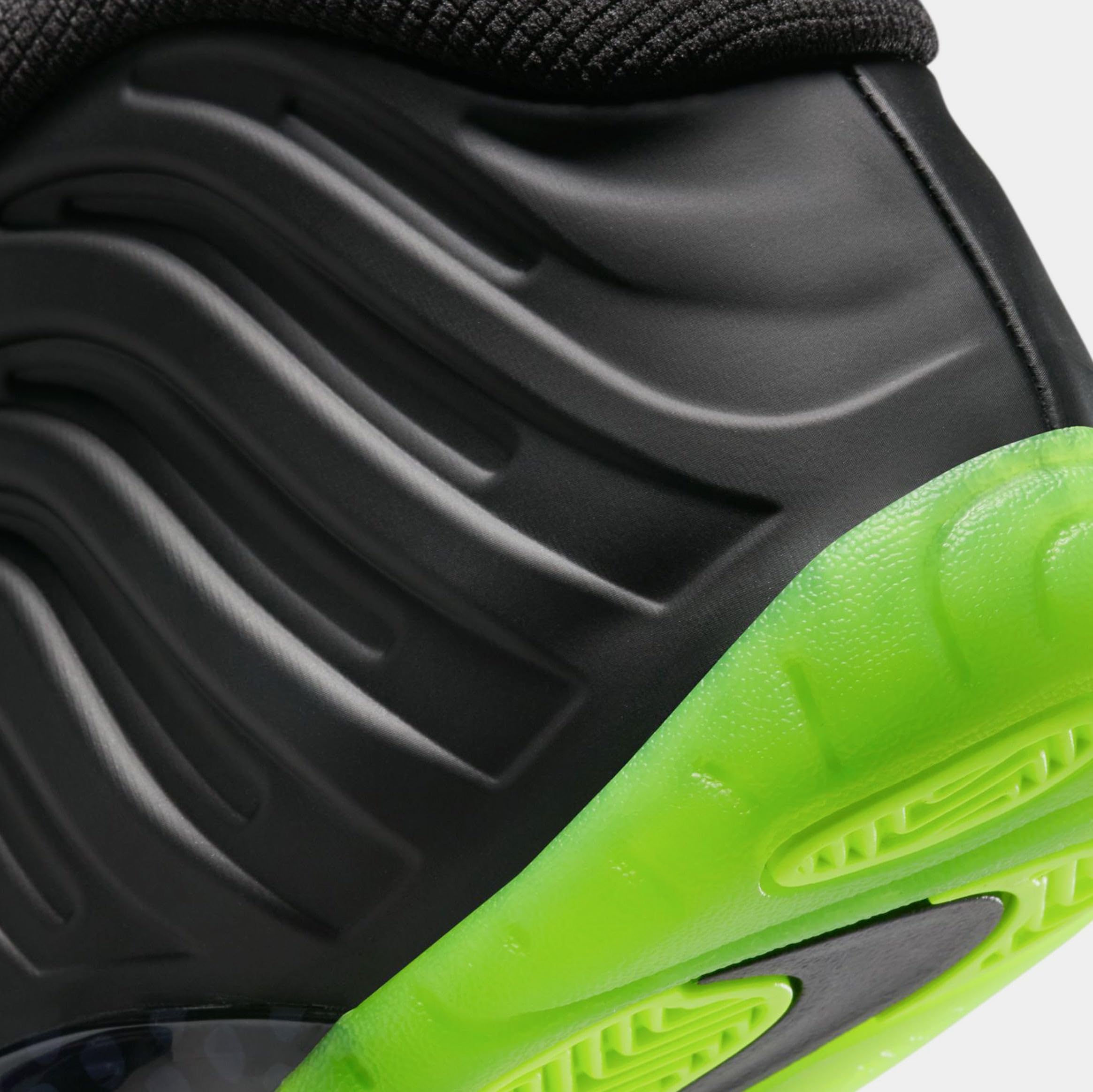 Little Posite One Grade School Basketball Shoes (Black/Volt) (HF0977-001, Black/Green)