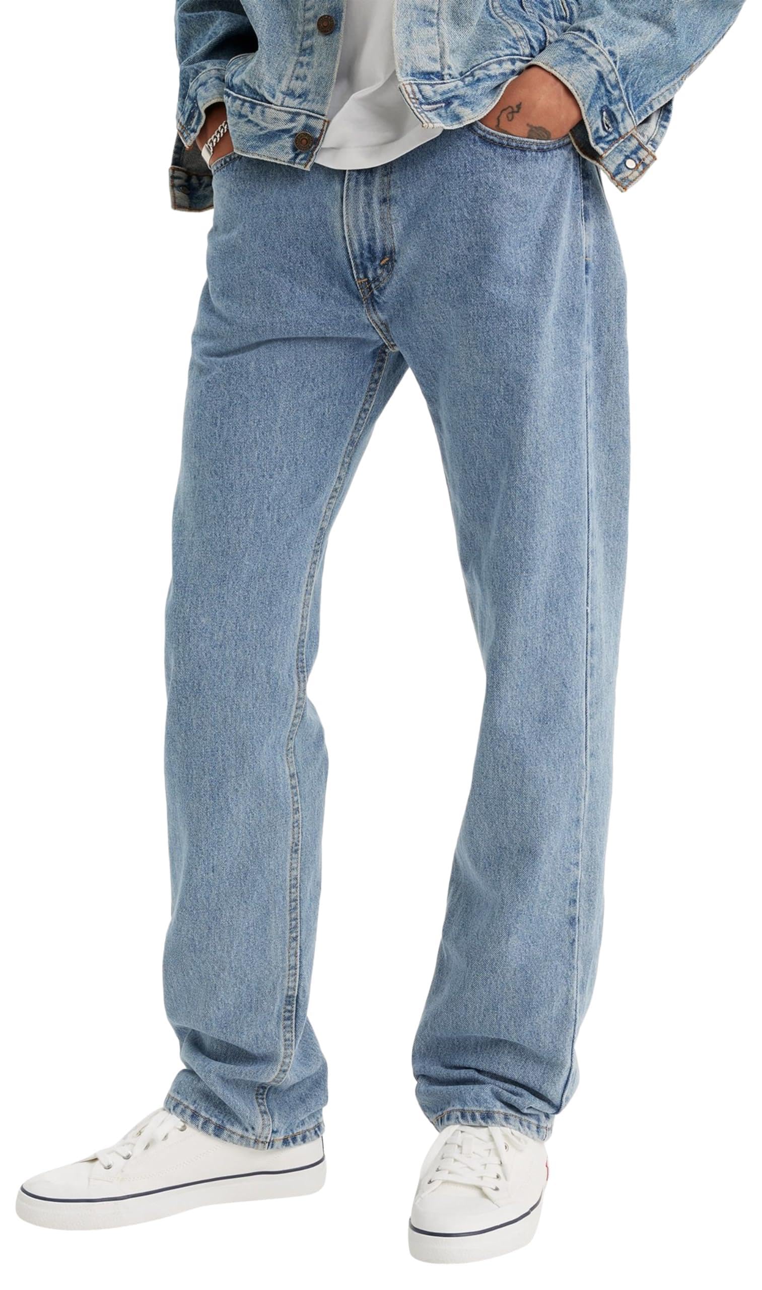 Levi's Men's 505 Regular Fit Jeans , Light Stonewash, new pants