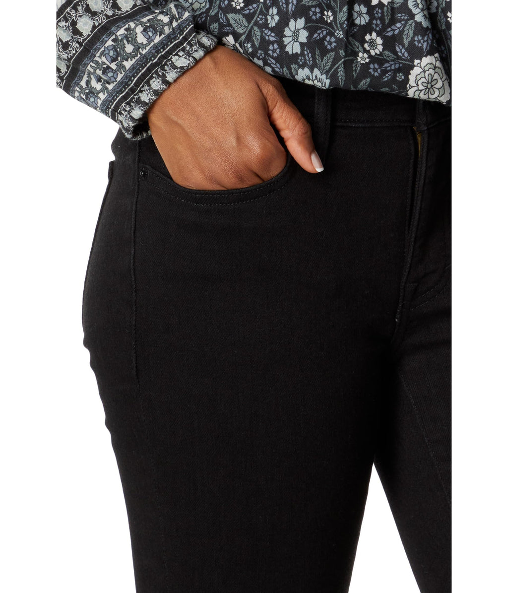 Lucky Brand Ava Mid-Rise Skinny in Clean Black Clean Black