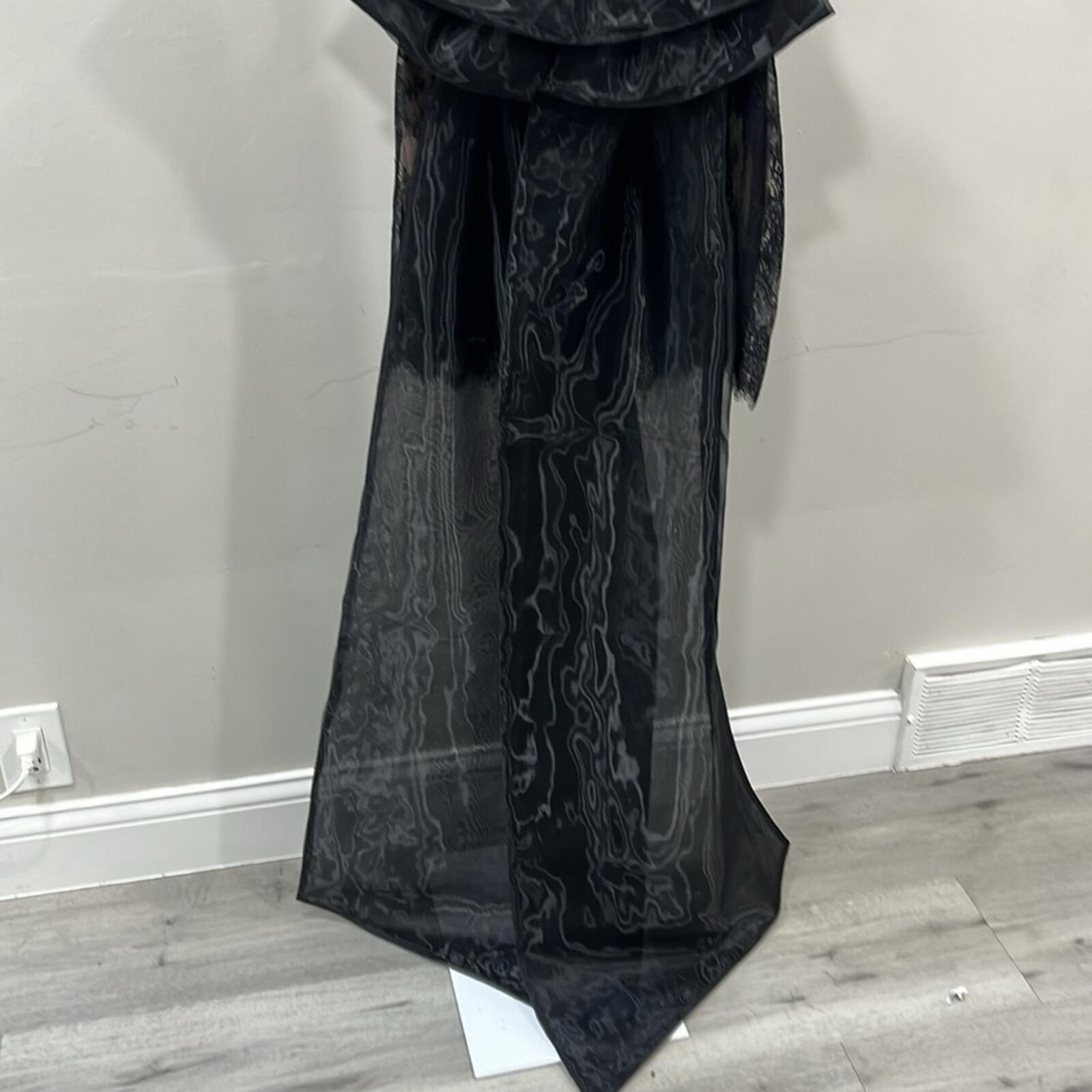 Katie May Kenny Dress in Black Floral lace with bow mini new xs, s, m