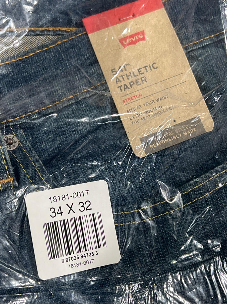 Levi's Men's 541 Athletic Taper Fit Stretch Jeans dark faded blue new