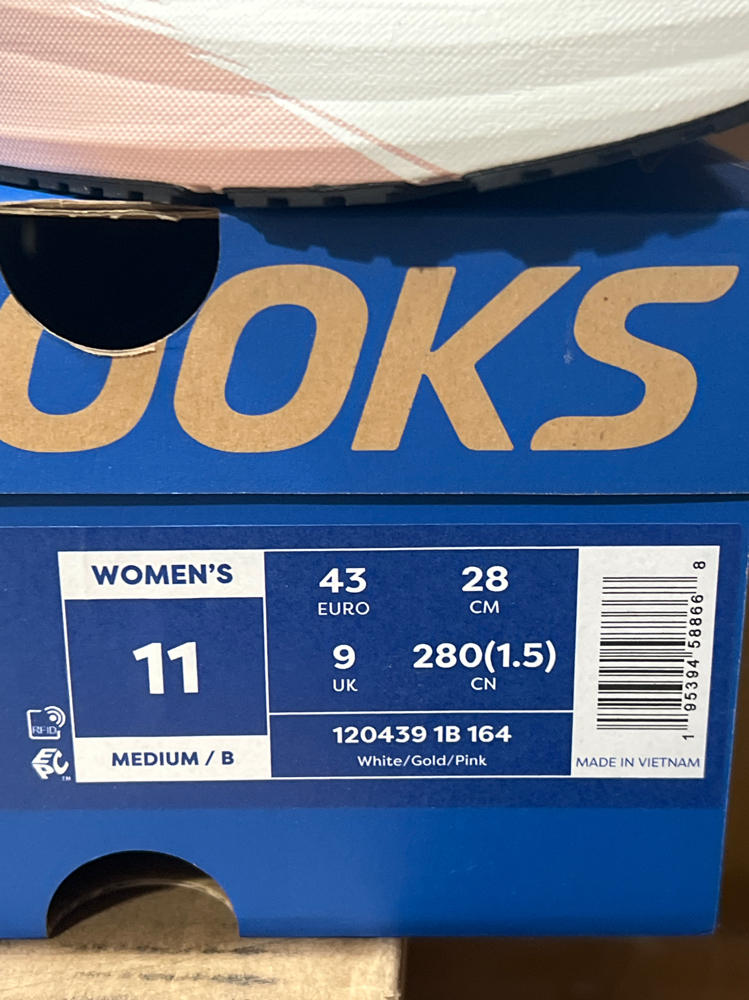 Brooks Women’s Launch 11 Neutral Running Shoe - White/Gold/Pink - 11 Medium