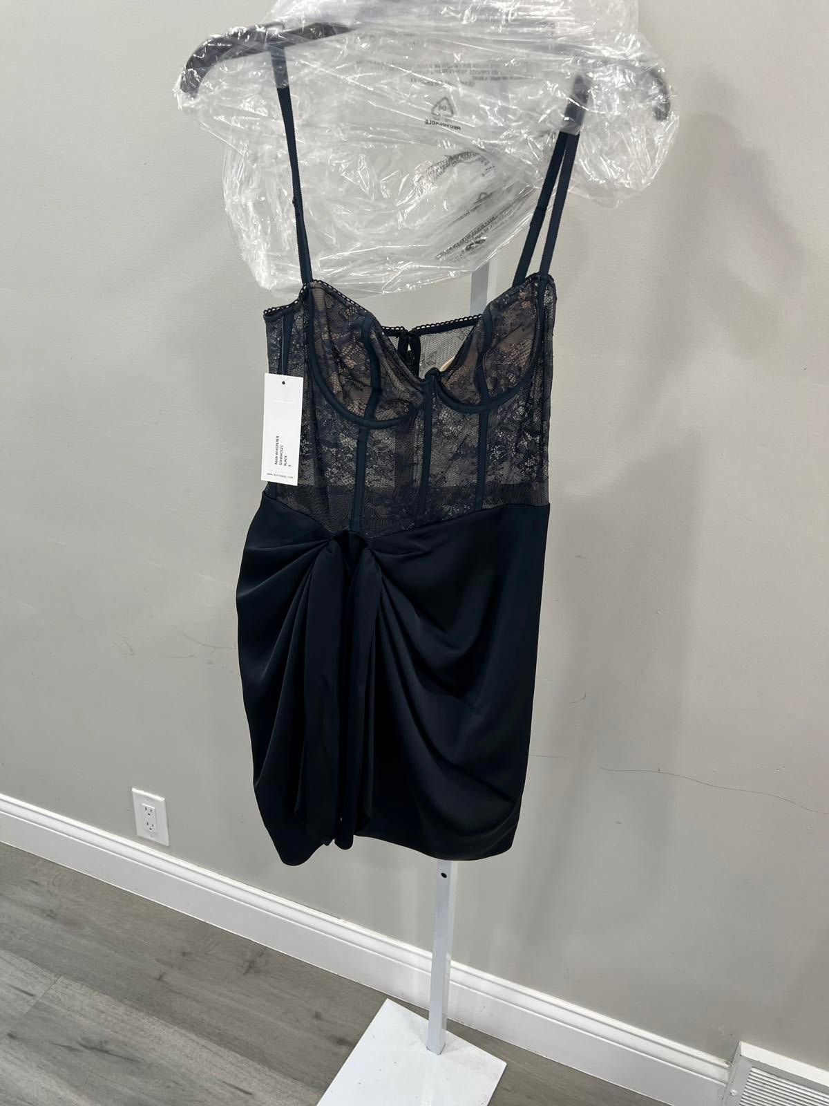 Katie May Man Whisperer Dress in Black navy with lace