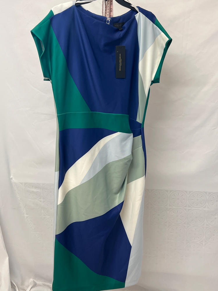 Colorblock Sheath Dress by Donna Karan multi midi dress size 12