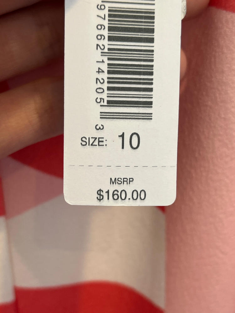 Natori Abstract Lines Sleeveless Pleated Dress size 10