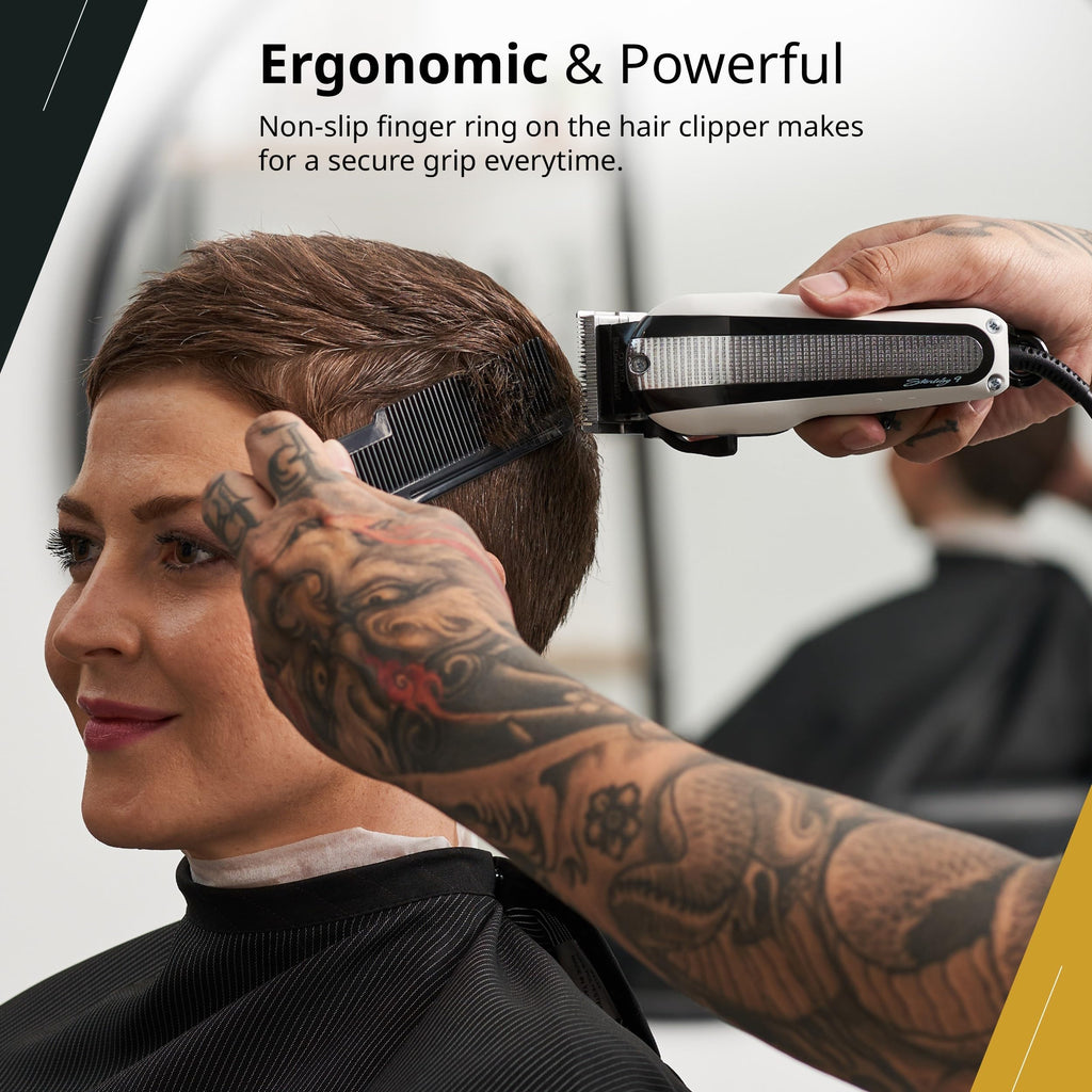 Wahl Professional Sterling 9 Clipper, High-Performance Corded Electric Hair Cutting Tool, Adjustable Blade, Silver