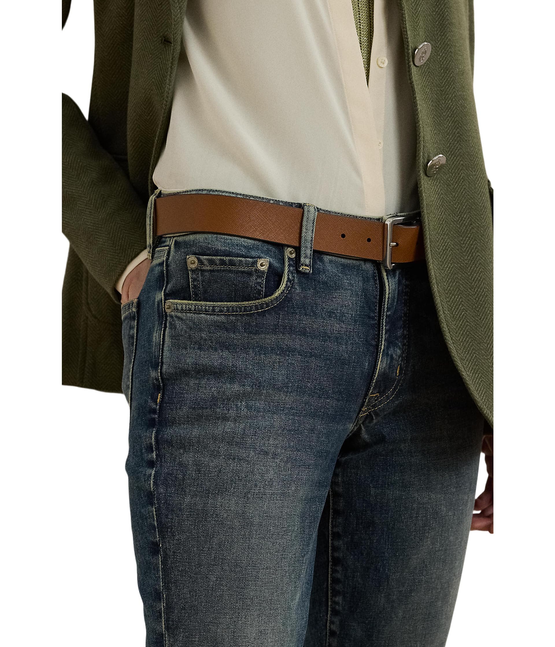Lauren Ralph Lauren, Womens, Mid-Rise Straight Ankle Jeans, Haze Wash, Size: 12, Inseam: 28