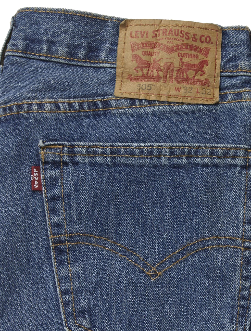 Levi's Men's 505 Regular Fit Jeans (Also Available in Big & Tall), Medium Stonewash, 33W x 32L