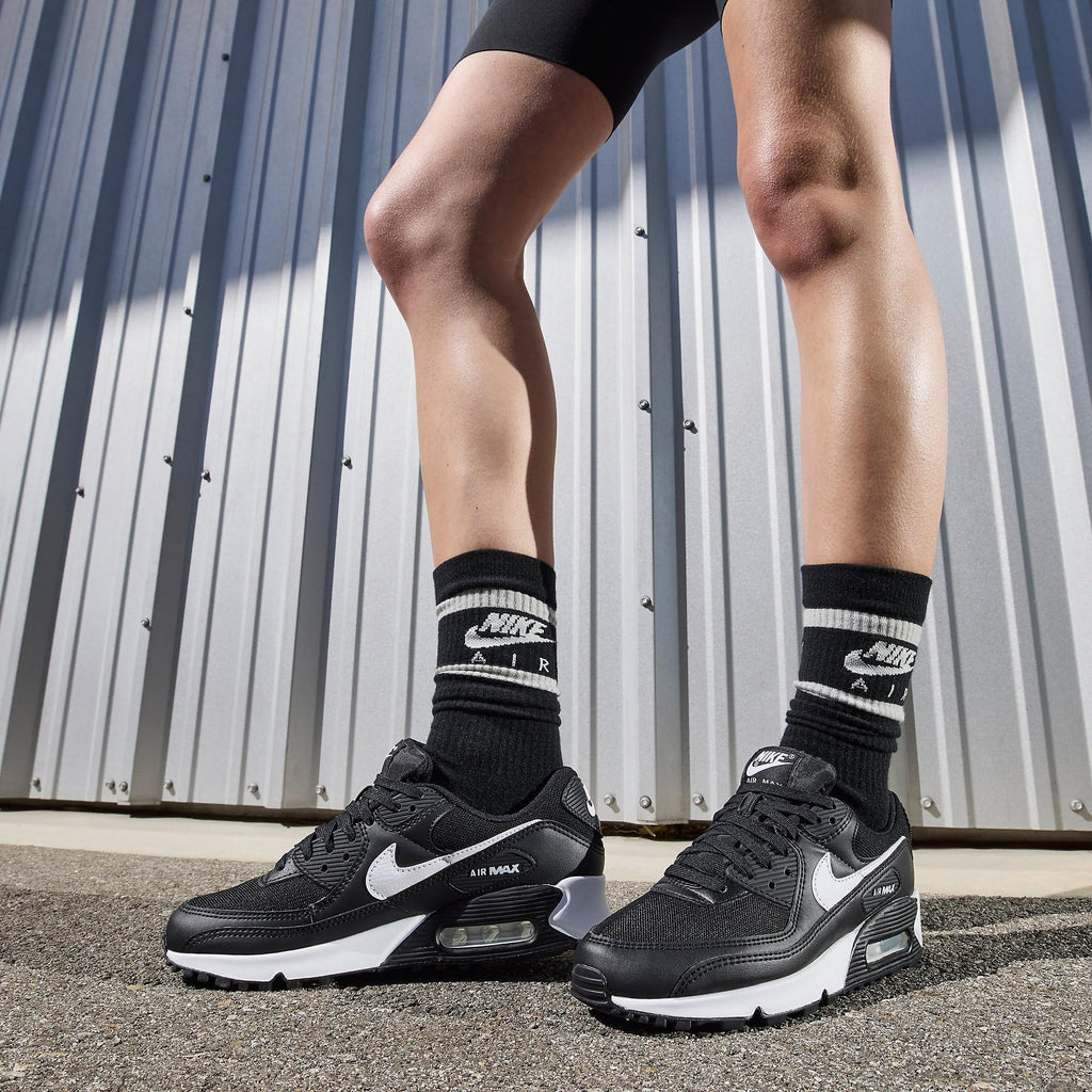 Nike Air Max 90, Men's/womens  Running Shoes, Black White Black, new