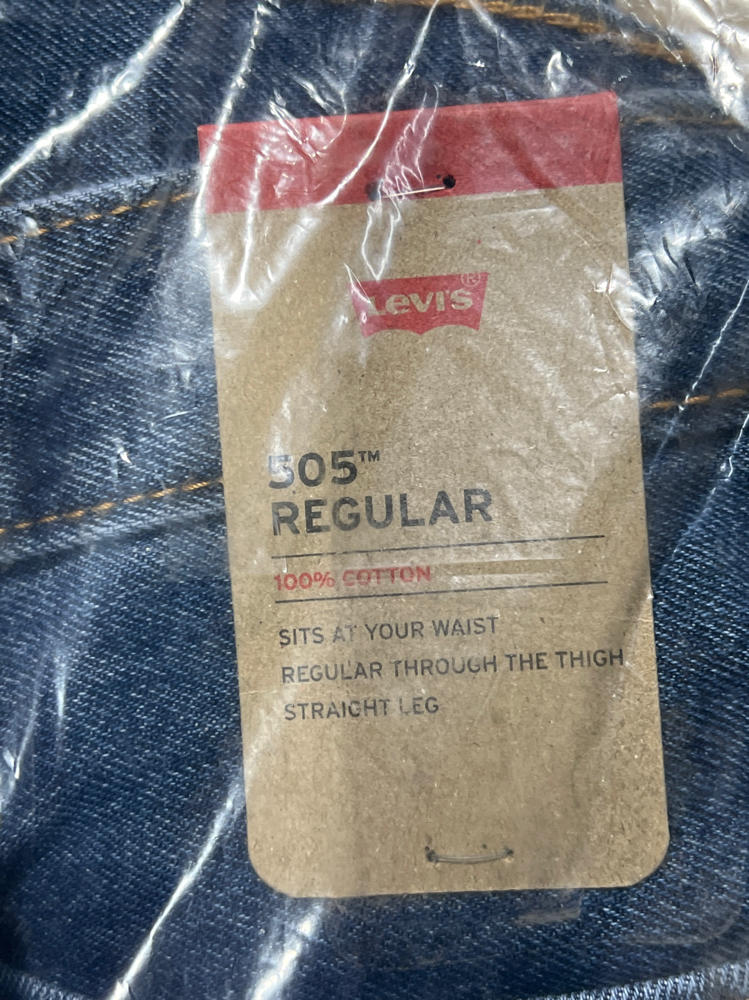 Levi's Men's 505 Regular Fit Jeans , Dark Stonewash jeans new