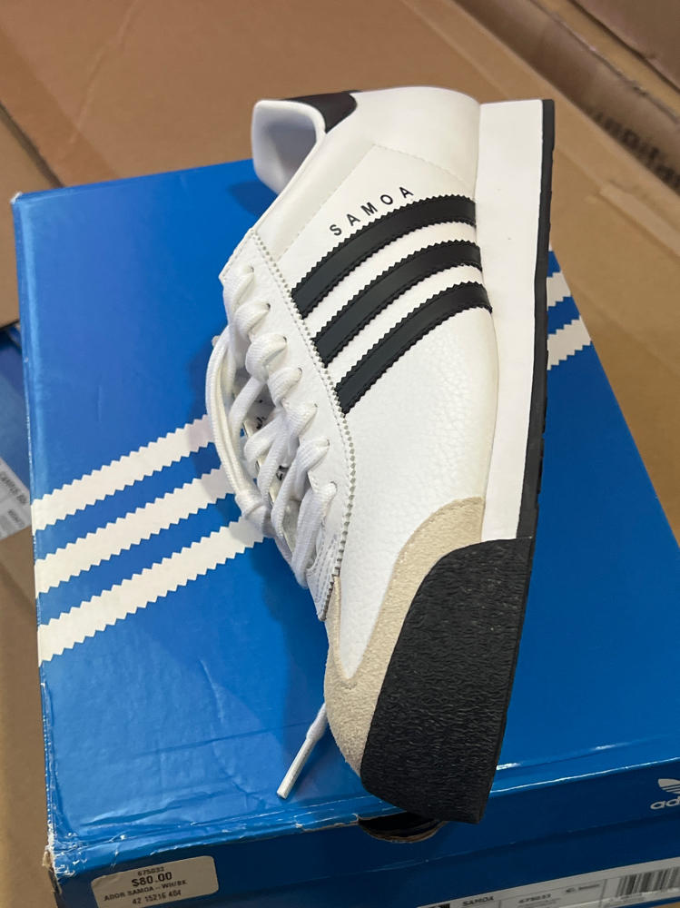 adidas Originals Men's Samoa Jogger Sneaker, white/Black , 11.5