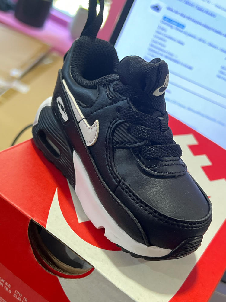 Nike Air Max 90 EasyOn Baby/Toddler Shoes (HF6359-002, Black/Black/White) Size 4c, 5c