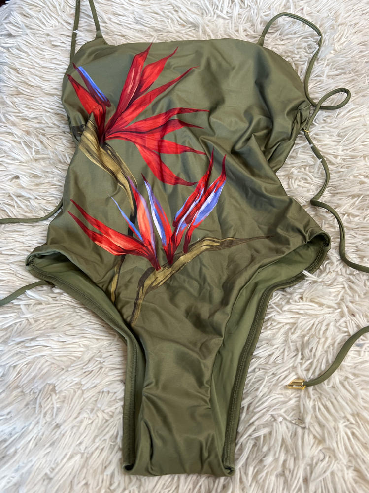 FARM Rio Women's Strilitzia One Piece, Strilitzia Dark Green, M