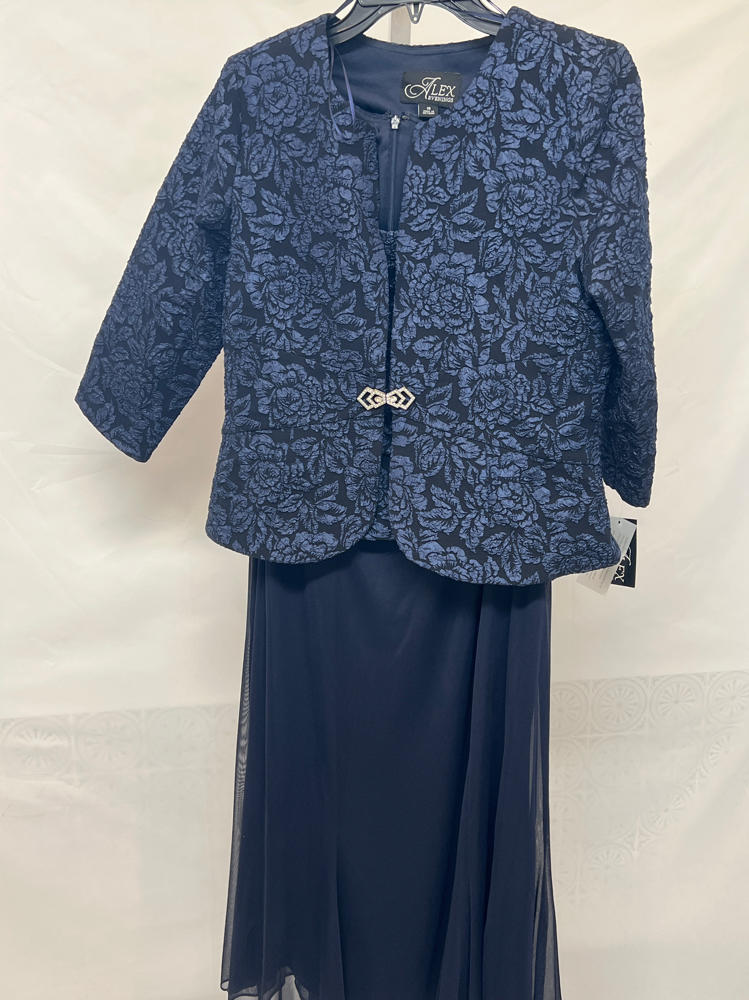 Alex Evenings Women's Tea Length Jacket Dress, Perfect for Weddings, Formal Events